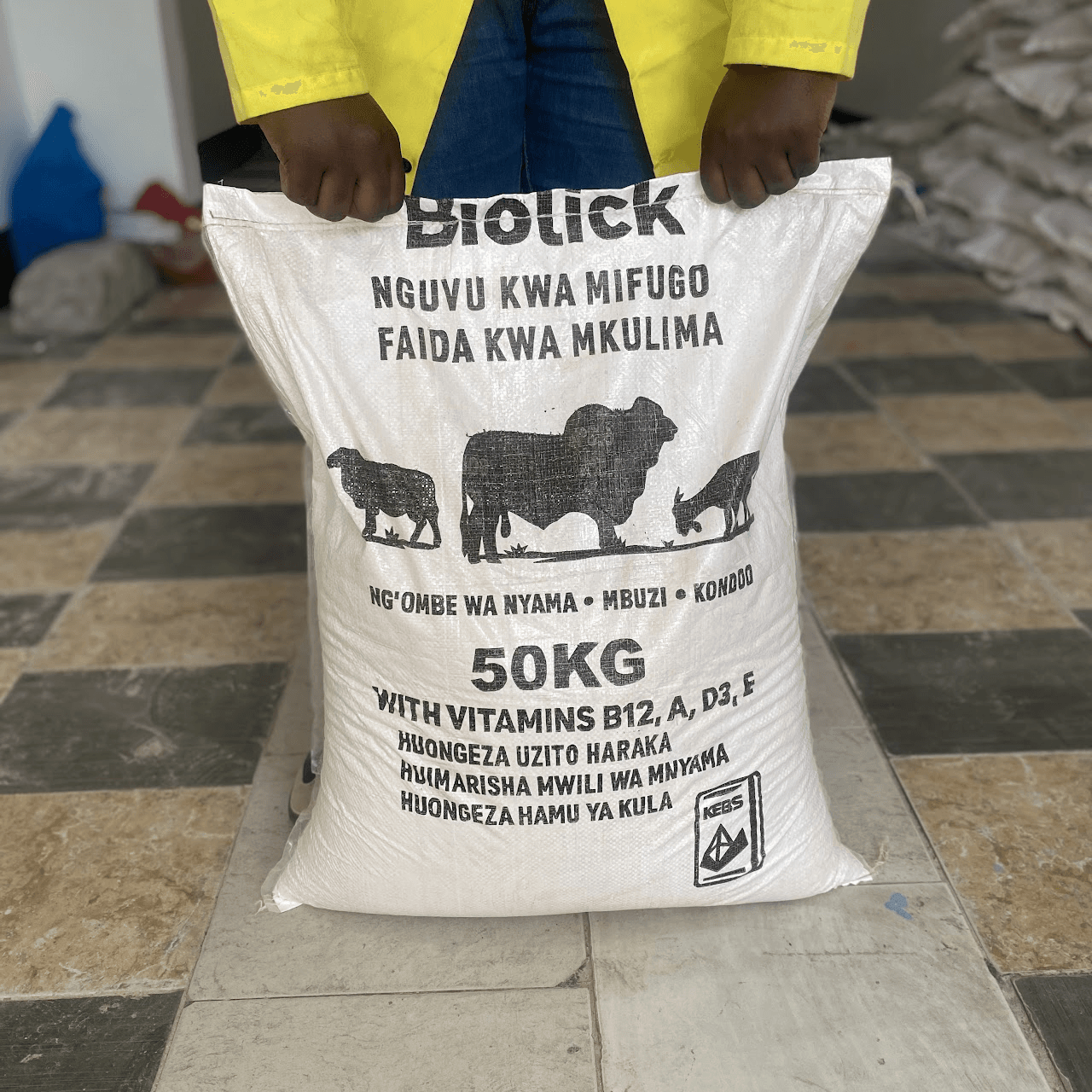 Biolick 50kg mineral supplement bag - Nguvu Kwa Mifugo, Faida Kwa Mkulima